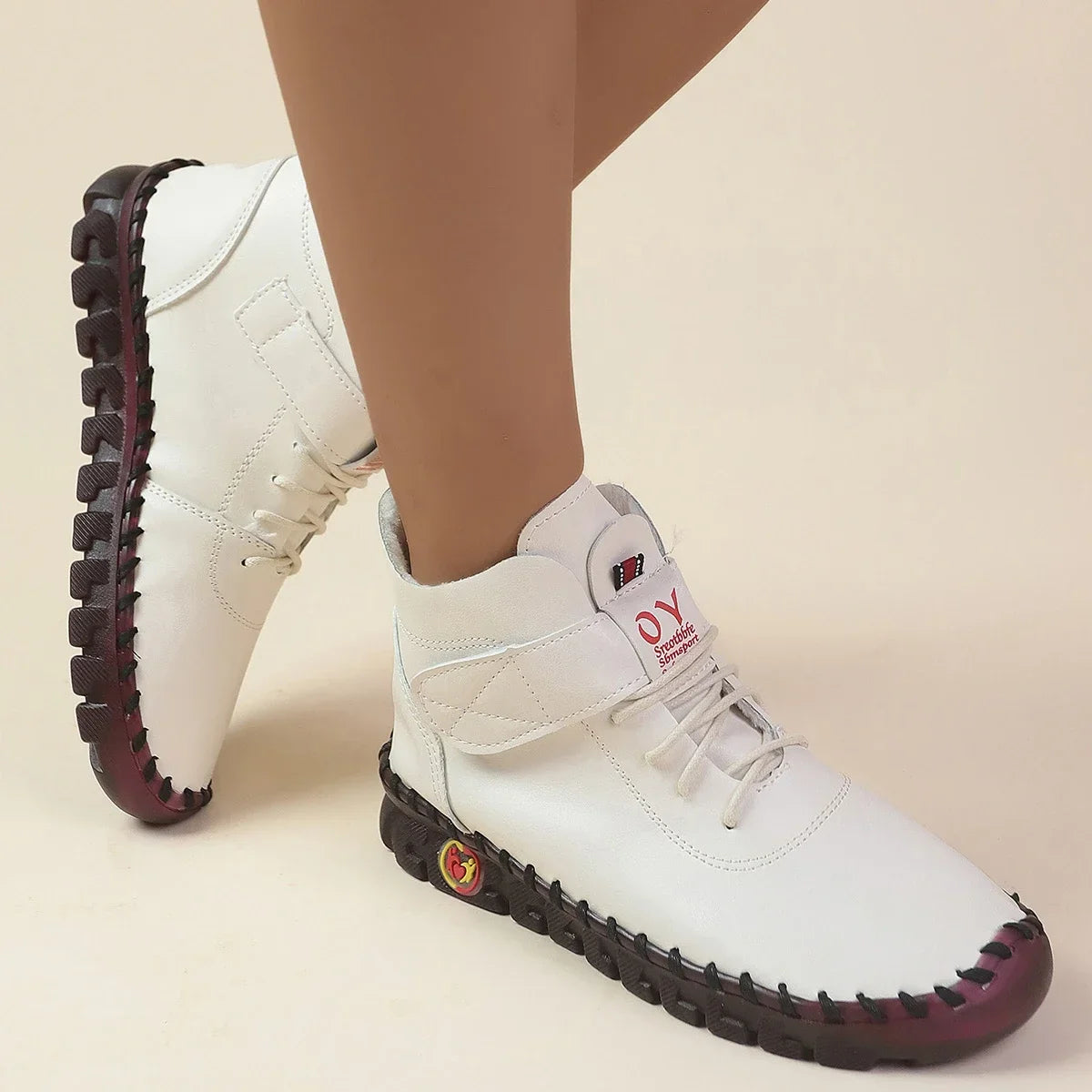 New Fur Thick Boots Women Short Leather Boots Women's Furry Orthopedic Shoes Women Winter Waterproof Snow Boots Botas Mujer