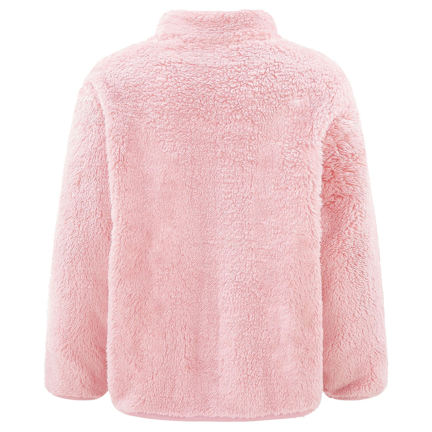 2022 Autumn Winter Girls Boys Casual Soft Warm Long Sleeve Coat Baby Kids Children Fleece Jacket Plush Zipper Closure Outerwear
