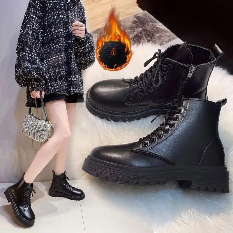 Botas de mujer Otoño Invierno Nueva moda clásica bota corta hermosa botín ropa de trabajo zapato Botas Mujer