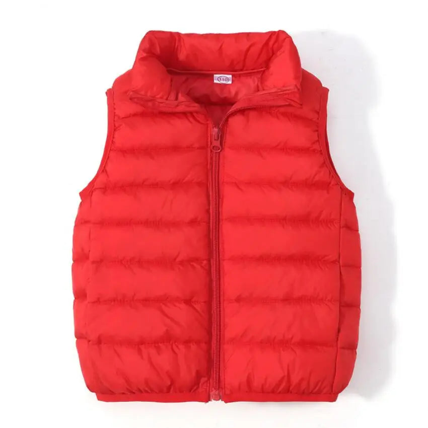 Boys' Down Vest Winter Light Jacket Casual Stand Collar Waistcoat Children Fashion Korea Coat Autumn Clothes For Girls Vests