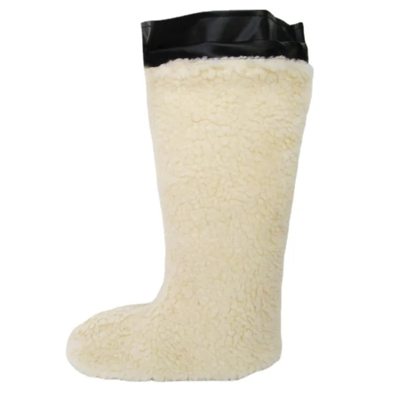 Bottes de pluie surdimensionnées pour hommes, montantes jusqu'aux genoux, avec doublure polaire, revêtement en coton et semelle intérieure chaude en coton.