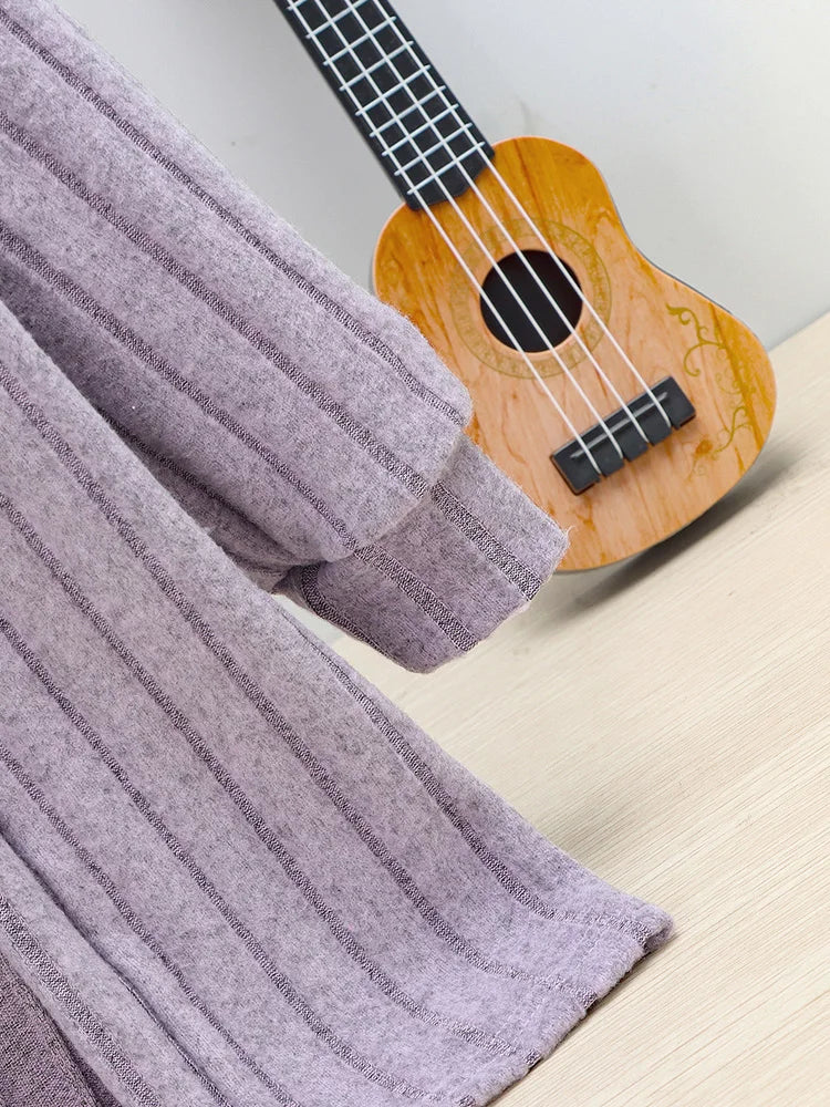Girls Solid Color Casual Outing Knitted Cardigan Children's Spring and Autumn Simple Versatile Jacket