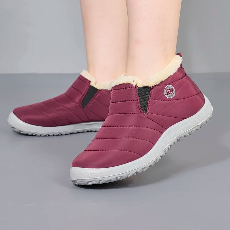 Classic Winter Men's Boots Ankle Boots WaterProof  Warm Plush Round Toe Thick-soled Outdoor Casual Anti slip