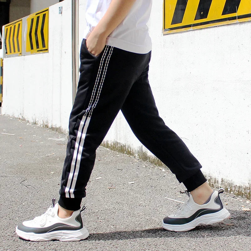Pantalones deportivos de algodón para niños, estilo coreano, moda de primavera y otoño, para adolescentes de 10 a 12 años