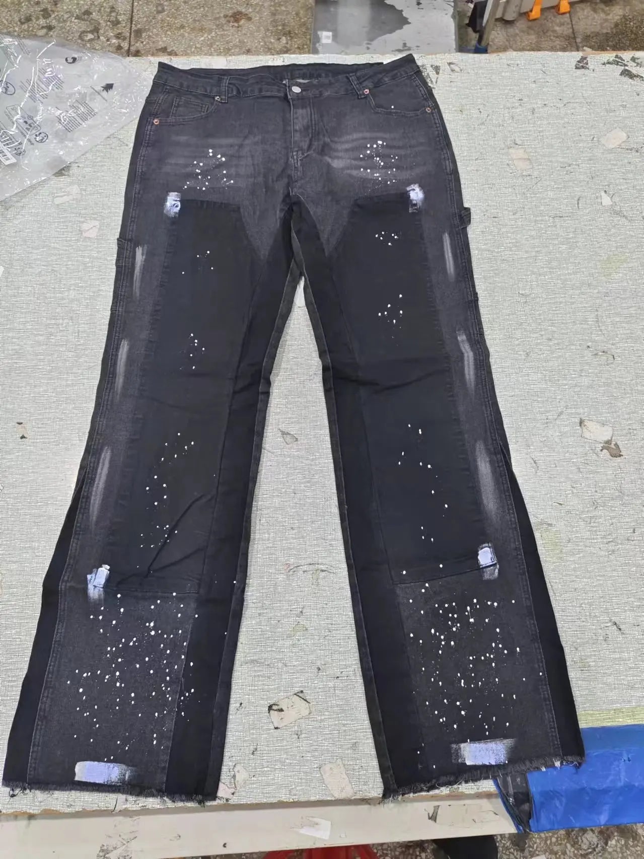 Pantalones vaqueros lavados para hombre, estilo vintage, hasta los tobillos, cintura media, bolsillos, botones, cremallera, desgastados, ropa de calle, pantalones rectos