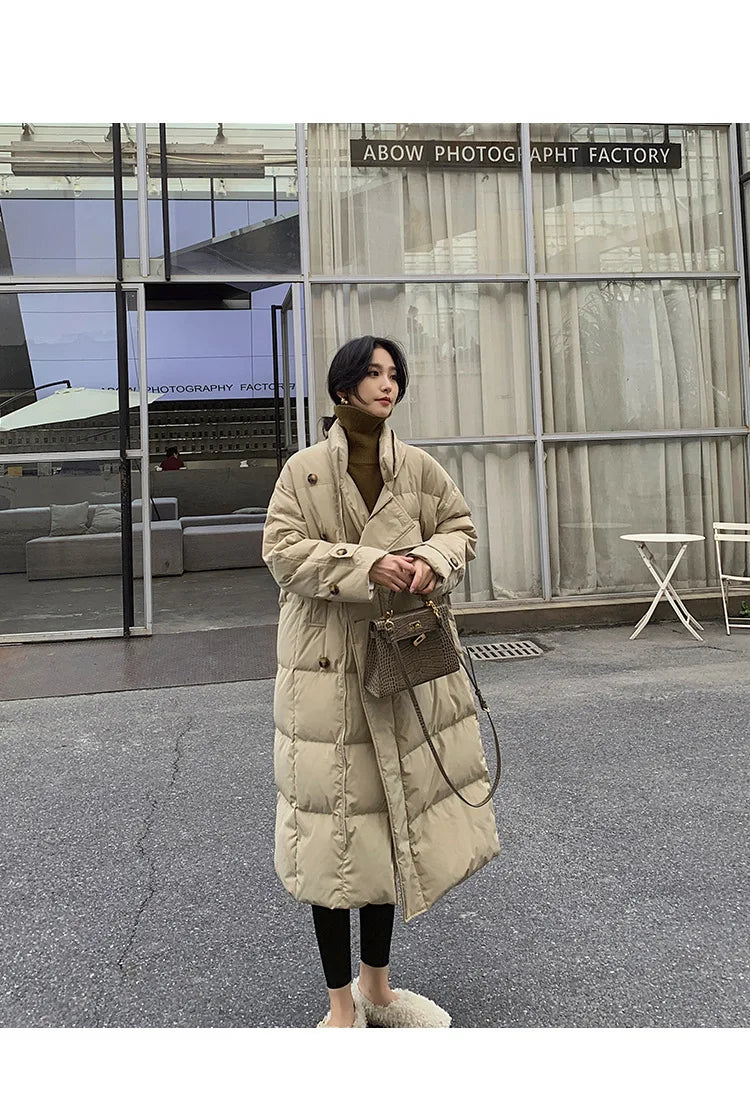 Thick Cotton-padded Jacket Winter Loose Stand Collar Women Coat Cotton Padded Jackets Warm Parka Women Casual Big Pocket Outwear