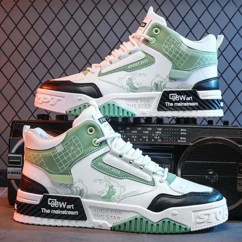 Zapatos de hombre, zapatos deportivos para exteriores, zapatos de motociclista, zapatos de plataforma transpirables de malla, botas antideslizantes personalizadas para hombre