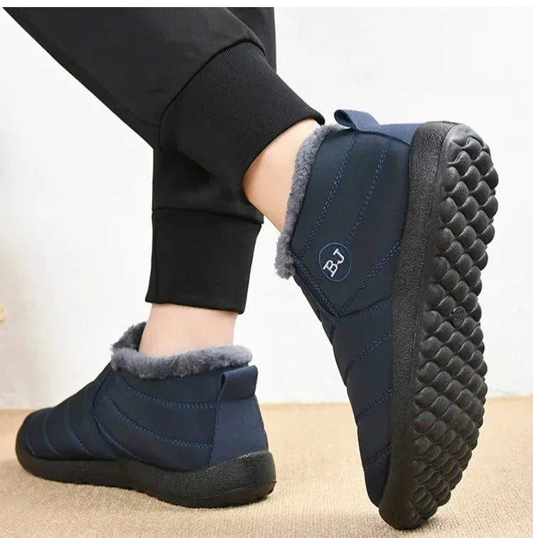 Waterproof Winter Boots for Women New Plush Snow Boots Women Ankle Boots Warm Black Couple Cotton Couples Platform Shoes