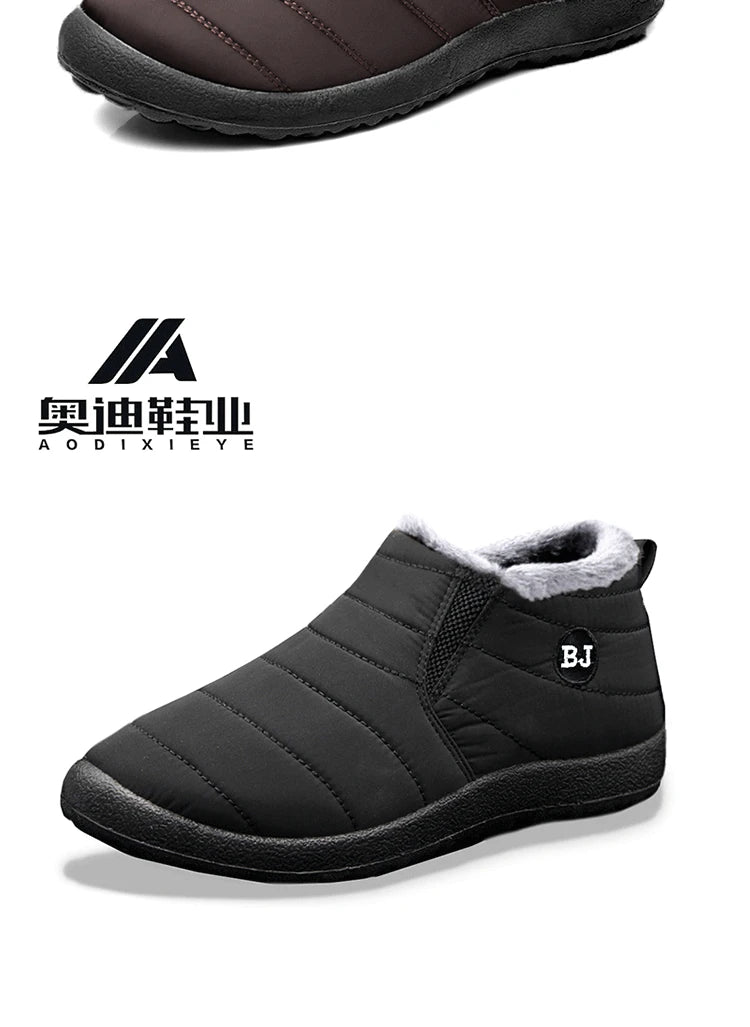 Boots Men Snow Outdoor Mens Shoes Men's Winter Boots Hiking Ankle Boots Waterproof Men Shoes Work Shoes Footwear