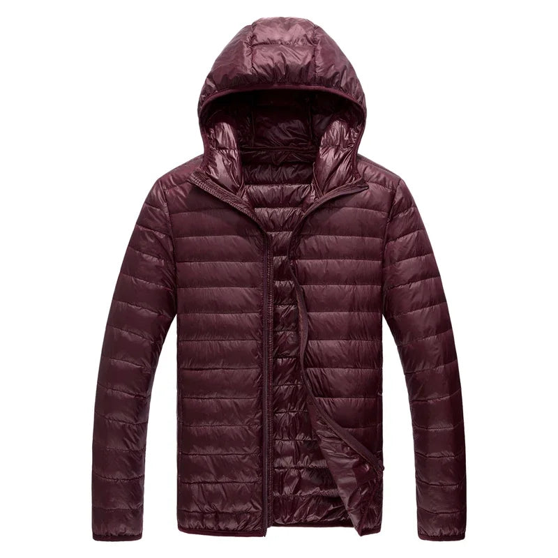 2024 Fall And Winter New Collar Lightweith Warm Down Jacket Royal Blue Black Gray Green Male Down-Filled Coat  Large Size Does N