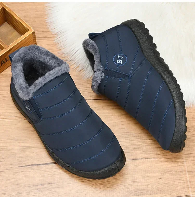 Waterproof Winter Boots for Women New Plush Snow Boots Women Ankle Boots Warm Black Couple Cotton Couples Platform Shoes