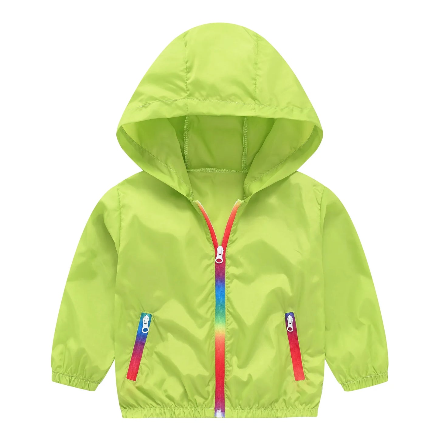 Children's Summer Thin Sun-protective Jacket Boys Girls Breathable Hooded Zipper Solid Lightweight Coat Jackets Clothing