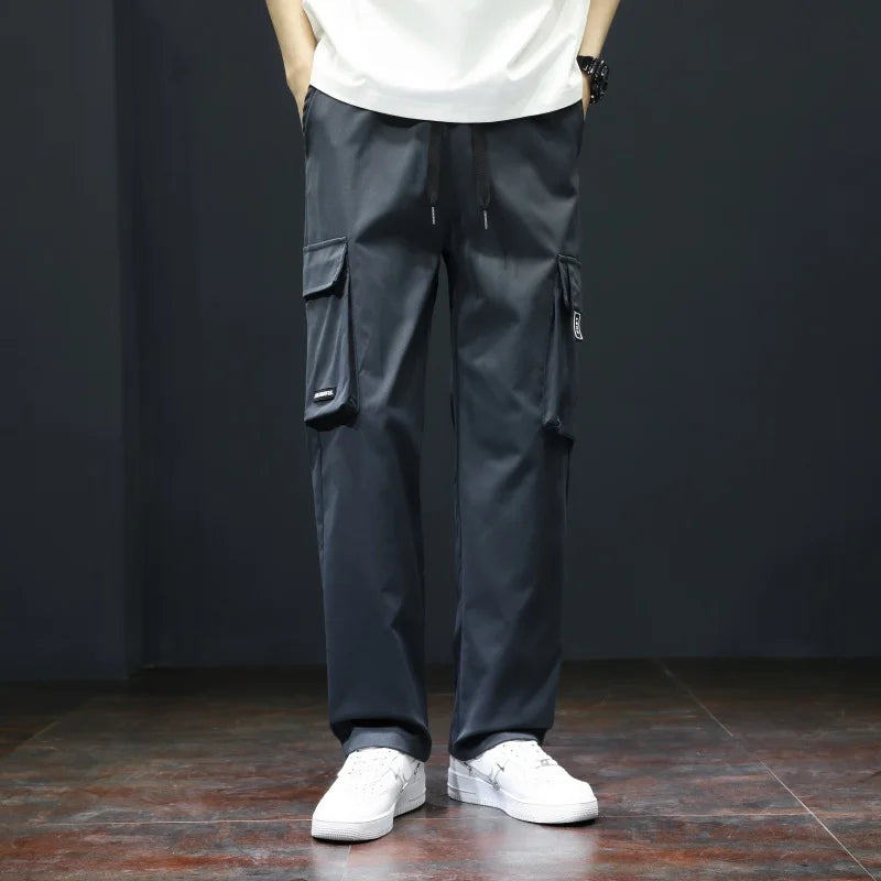 Youth Fashion Trend High-quality Outdoor Sports Leisure Workwear Long Pants Comfortable Breathable Leg Tied Straight Leg Pants