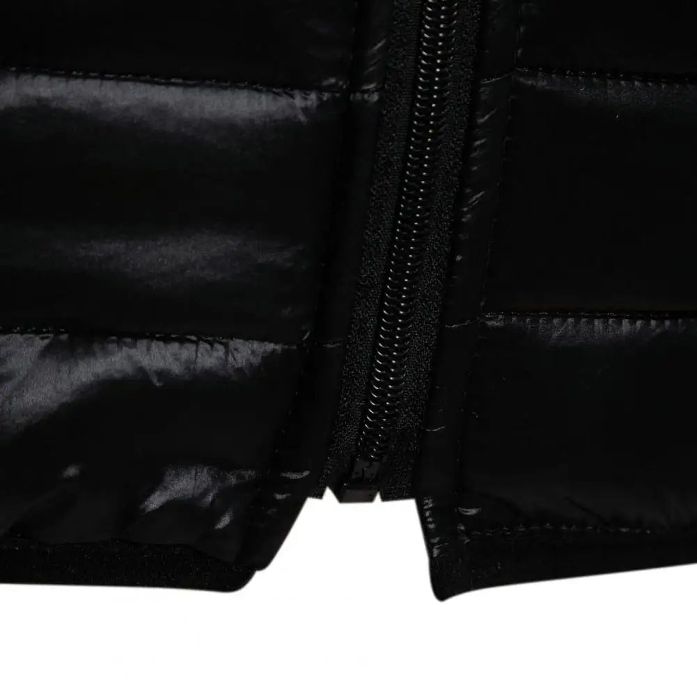 Winter Men Coat Hooded Cotton Padded Warm Windproof Parka Cotton-padded Zipper Closure Lightweight Male Down Coat Sports Clothes