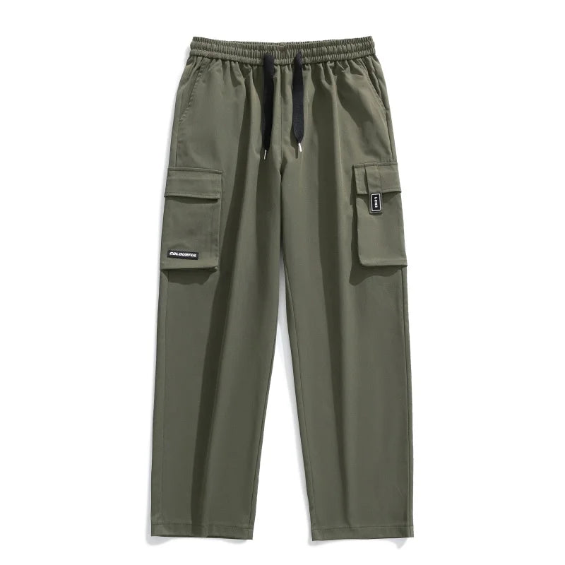 Youth Fashion Trend High-quality Outdoor Sports Leisure Workwear Long Pants Comfortable Breathable Leg Tied Straight Leg Pants