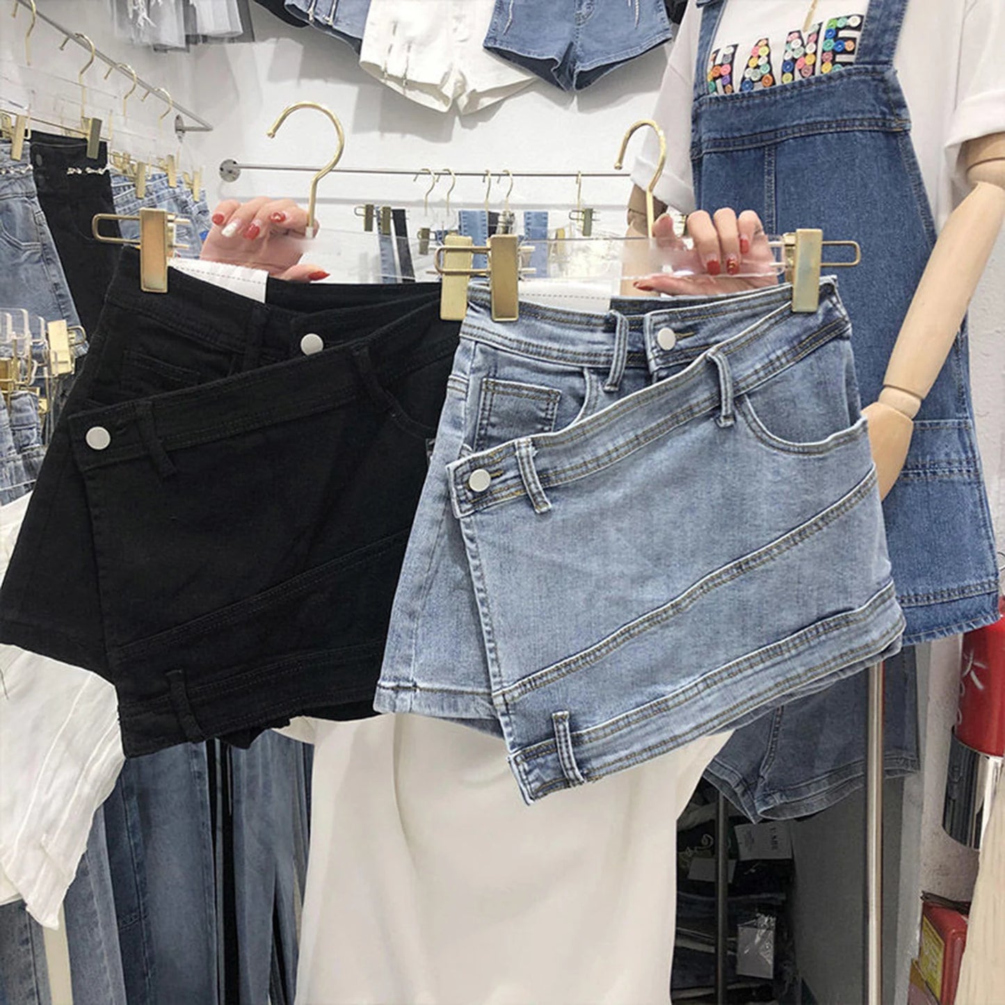Womens Stretch Skinny Ripped Hole Washed Denim mom Jeans Female Slim Jeggings High Waist Pencil Pants Trousers