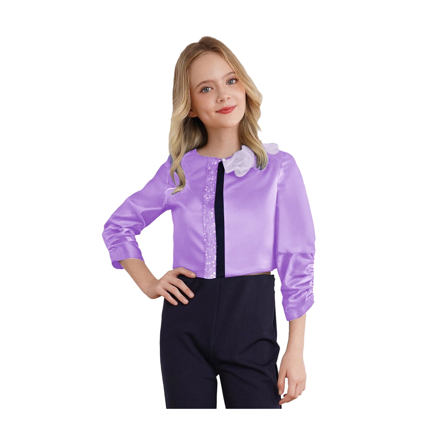 Girls Party Bolero Coats Short Jackets Prom Banquet Communion Jacket Birthday Gift Wedding Wrap Outerwear Flower Girl Clothes