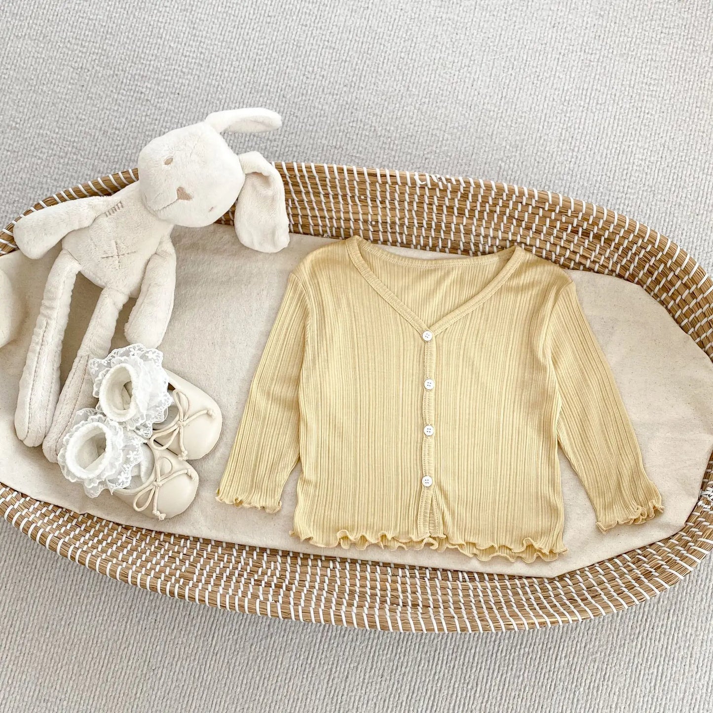 Summer Kids Girls Coat Sun Protection Solid Color Light Thin Children Girls Jacket Breathable Air-condition Ear Edge Cardigan