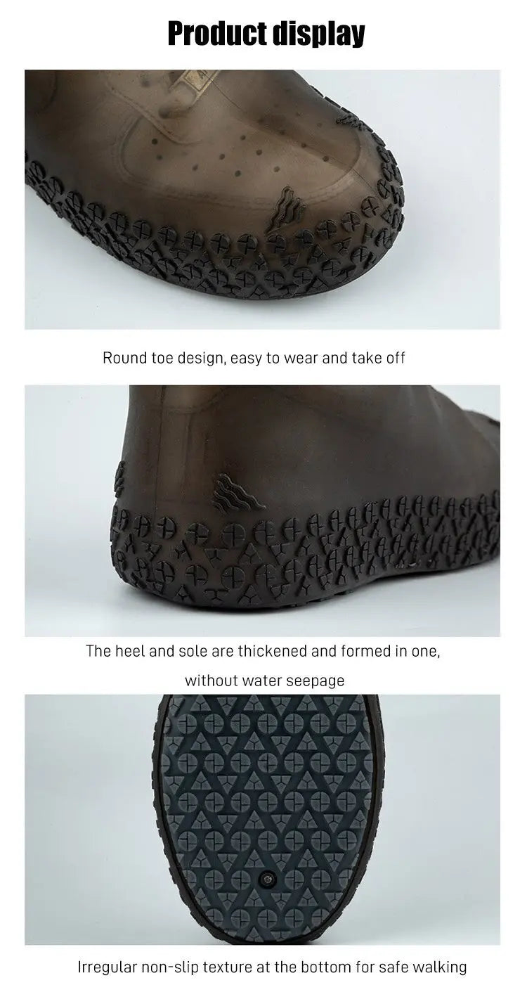 Outdoor Antislip Rain Shoes Shoe Covers Reusable Fashion Waterproof One Size Shoes Protectors Wearable Midcalf Rain Shoes Covers