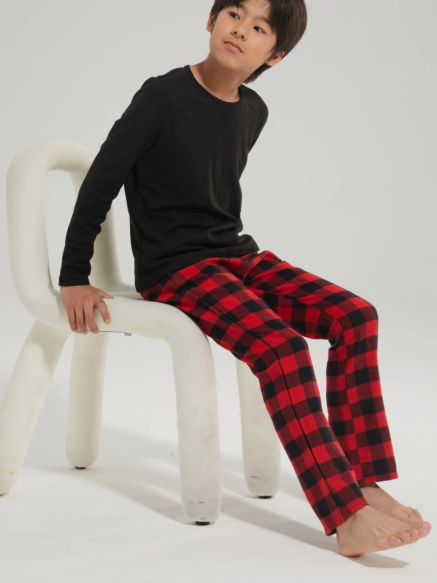 Boys and Girls Soft Elastic Waist Pajamas Pants Comfy Lounge Long Pants - Close-fit PJ Bottoms for Comfortable Sleep and Leisure