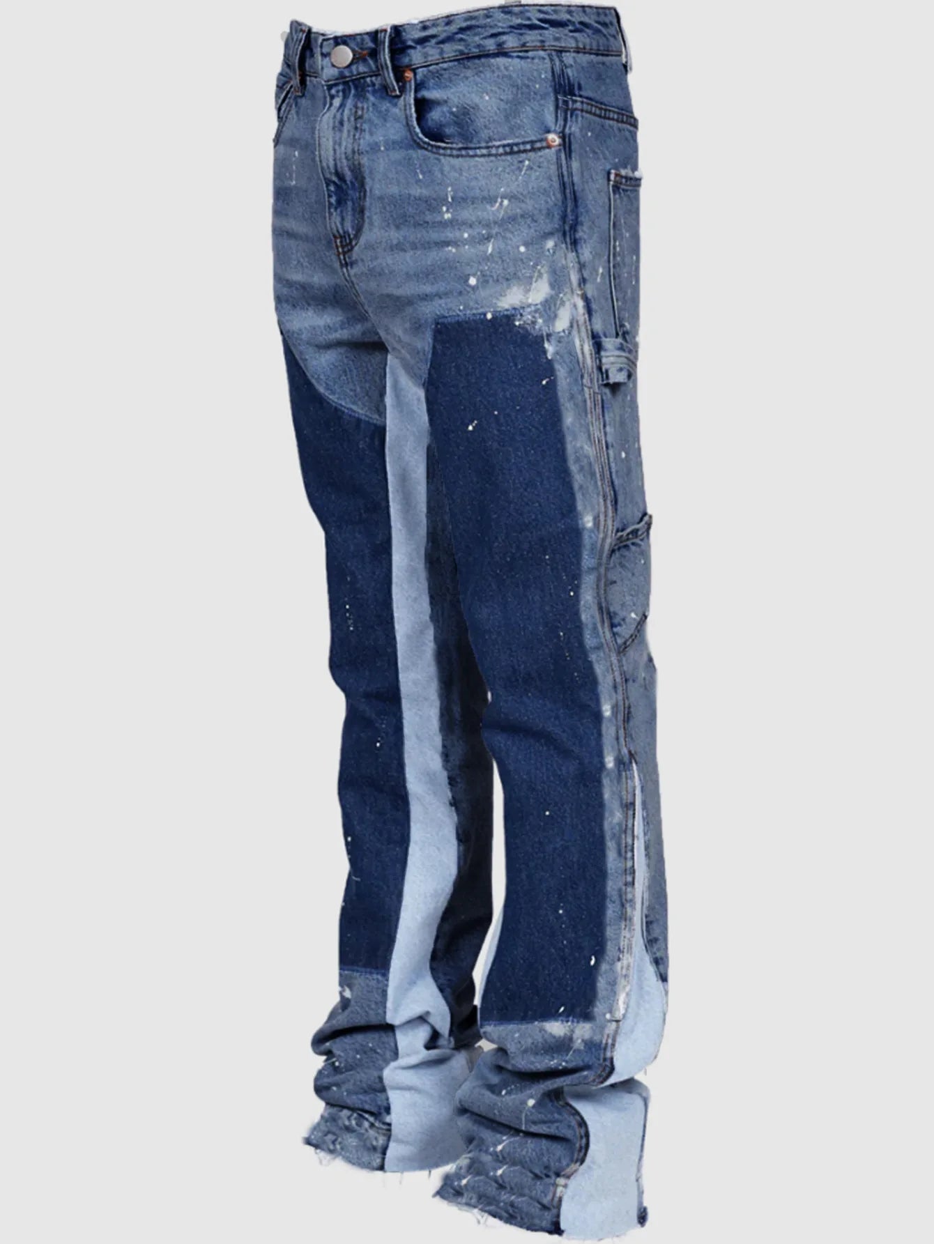Pantalones vaqueros lavados para hombre, estilo vintage, hasta los tobillos, cintura media, bolsillos, botones, cremallera, desgastados, ropa de calle, pantalones rectos