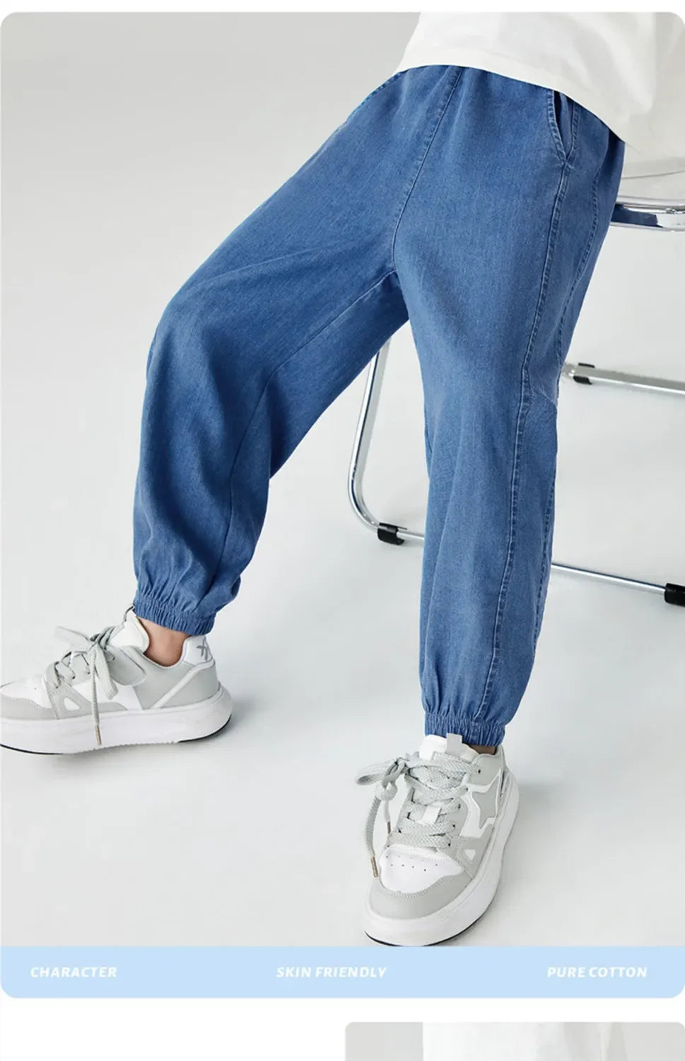 Pantalones vaqueros finos antimosquitos para niños y niñas, pantalones largos para primavera y verano