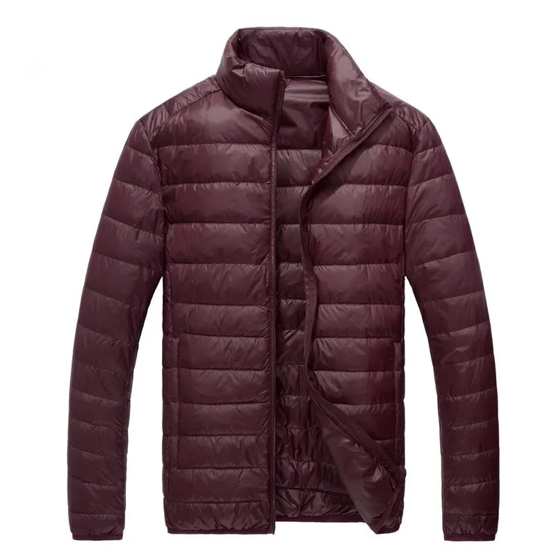 2024 Fall And Winter New Collar Lightweith Warm Down Jacket Royal Blue Black Gray Green Male Down-Filled Coat  Large Size Does N