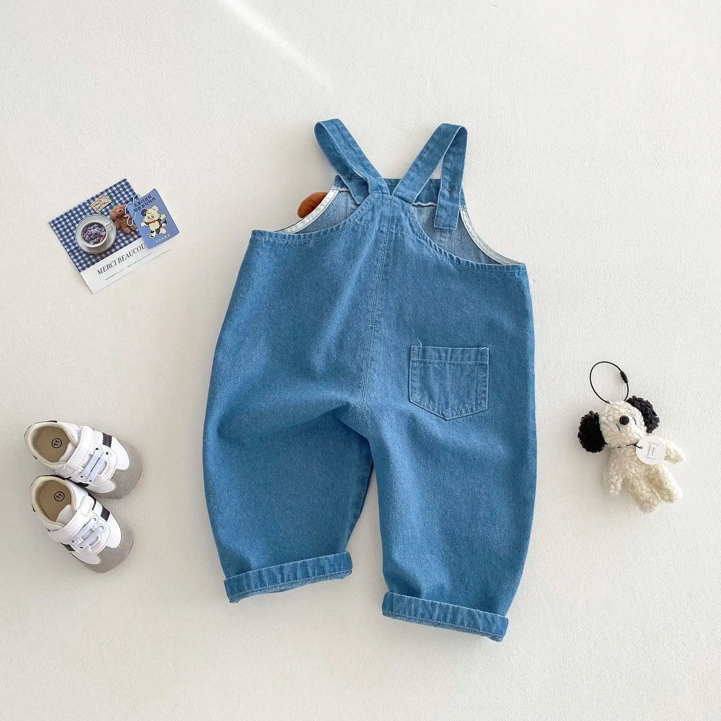 Cartoon Overalls for Boys 0-6 Years - Spring Collection, Soft Denim Jeans - Korean Baby Fashion