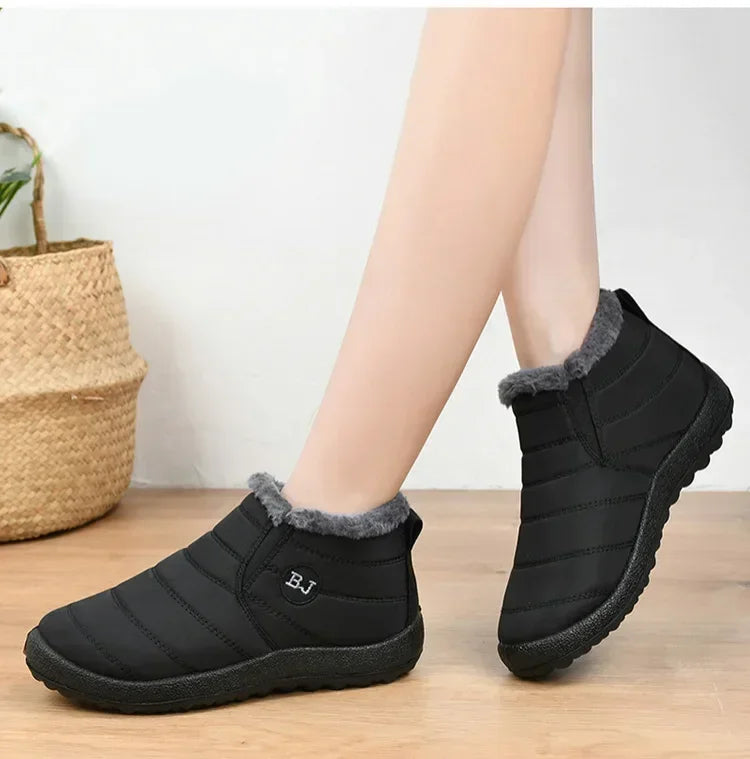 Waterproof Winter Boots for Women New Plush Snow Boots Women Ankle Boots Warm Black Couple Cotton Couples Platform Shoes
