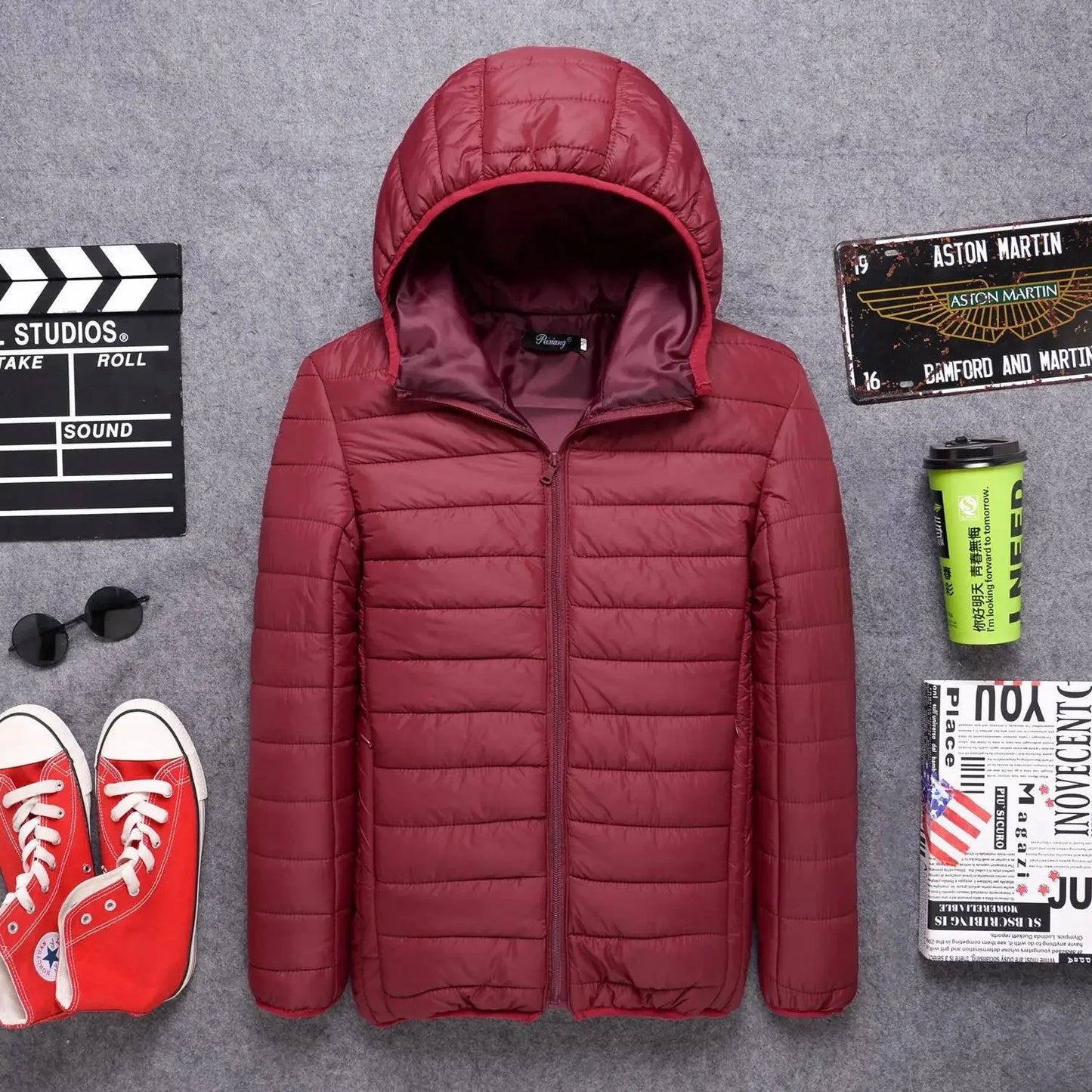 Autumn/Winter Men's Cotton Coat Plus Size Cropped Lightweight Cotton-Padded Workwear Thickened Mid-Youth Padded Jacket Winter Ja