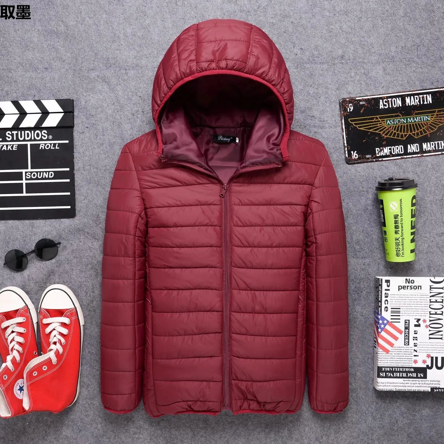 Autumn/Winter Men's Cotton Coat Plus Size Cropped Lightweight Cotton-Padded Workwear Thickened Mid-Youth Padded Jacket Winter Ja