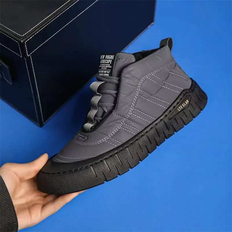 Winter Cotton Shoes Men's New Cotton Boots Outdoor Cold Resistant Men's Shoes Anti Slip Snow Boots Thick Warm Casual Shoes