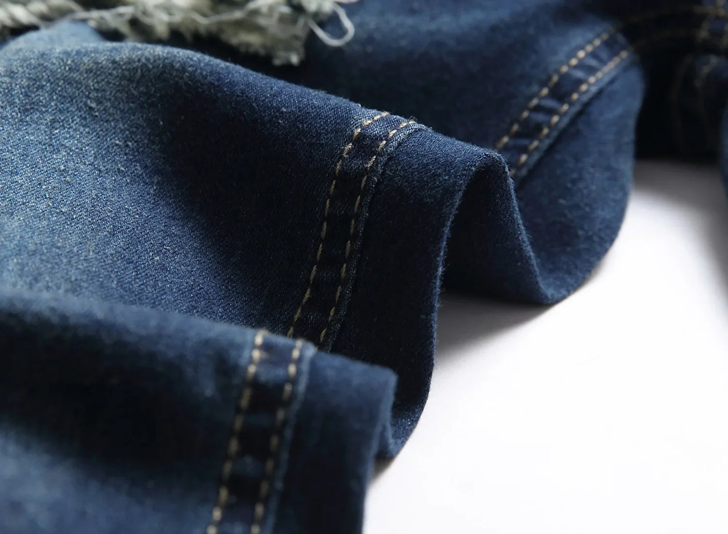 Jeans Men Hole Distressed Pencil Pants Slim Fit Vintage Zipper Fly Pockets Solid Colour Washed Denims Ankle Length Trousers 2025