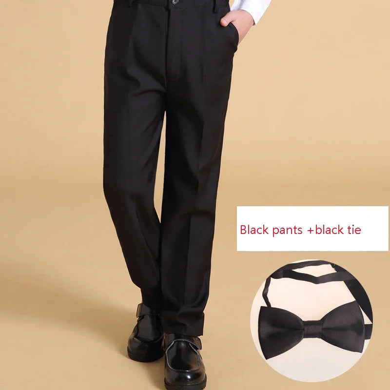 Pantalones para niños y niñas, pantalones escolares negros, ropa deportiva, uniformes para bebés y niños, pantalones largos de estilo preppy.