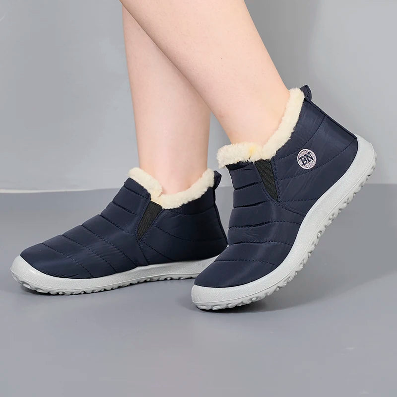 Classic Winter Men's Boots Ankle Boots WaterProof  Warm Plush Round Toe Thick-soled Outdoor Casual Anti slip