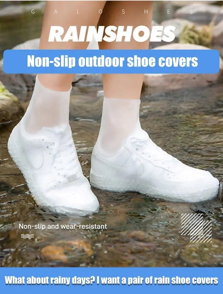 Outdoor Antislip Rain Shoes Shoe Covers Reusable Fashion Waterproof One Size Shoes Protectors Wearable Midcalf Rain Shoes Covers