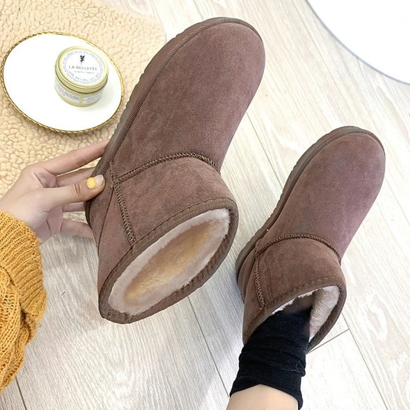 Women Snow Boots Australia Classic  Women Ankle Boots Customized Winter Faux Fur Women Shoes