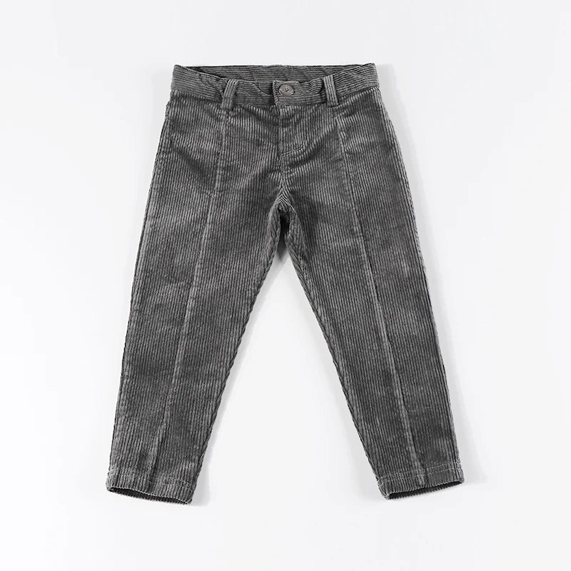 Pantalones largos negros para niños, para todas las estaciones, con cintura elástica alta, a la moda, ropa de verano para niños, con cremallera frontal y abertura.