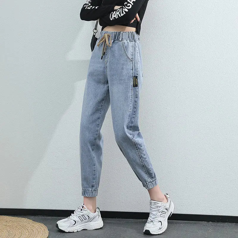 2025 Harem Pants Vintage High Waist Woman Jeans Ankle Length Mom Jeans Denim Pants for women clothes high waisted jeans