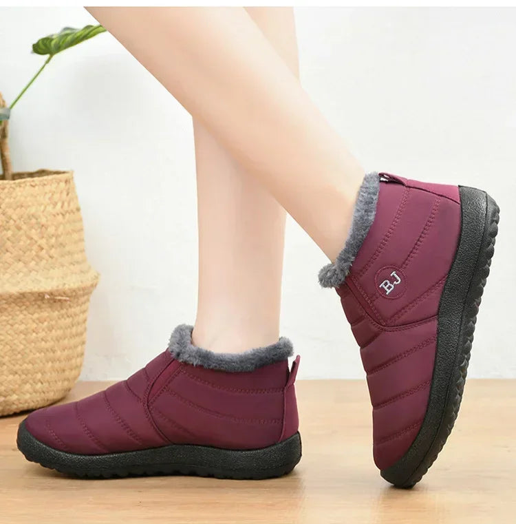Waterproof Winter Boots for Women New Plush Snow Boots Women Ankle Boots Warm Black Couple Cotton Couples Platform Shoes