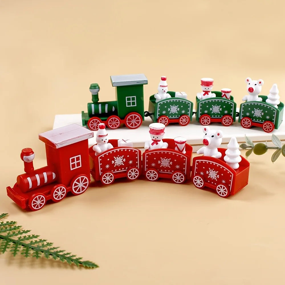 Christmas Plastic Train Merry Christmas Decorations for Home 2025 Xmas Tree Ornament Navidad Noel Happy New Year Kids Gifts 2026