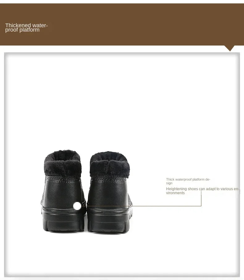 Winter Snow Boots Men's EVA Lightweight Waterproof Warm Work Shoes Outdoor Fishing Kitchen Car Wash Black Cotton Shoes for Men