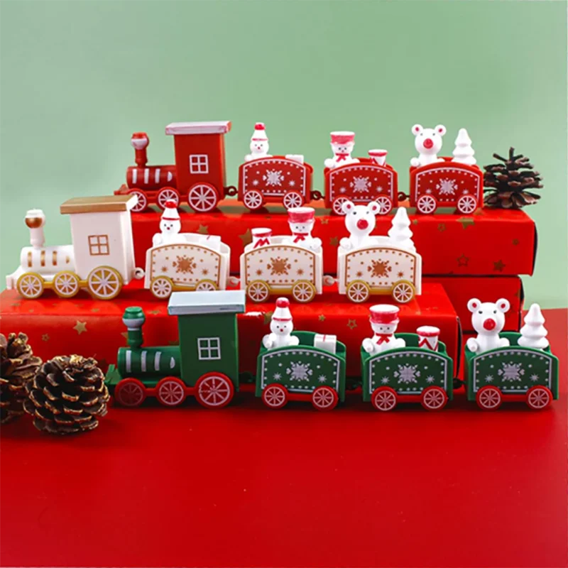 Christmas Plastic Train Merry Christmas Decorations for Home 2025 Xmas Tree Ornament Navidad Noel Happy New Year Kids Gifts 2026
