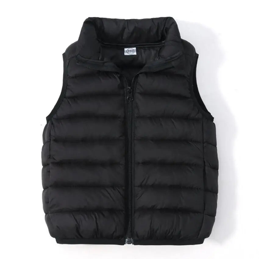 Boys' Down Vest Winter Light Jacket Casual Stand Collar Waistcoat Children Fashion Korea Coat Autumn Clothes For Girls Vests