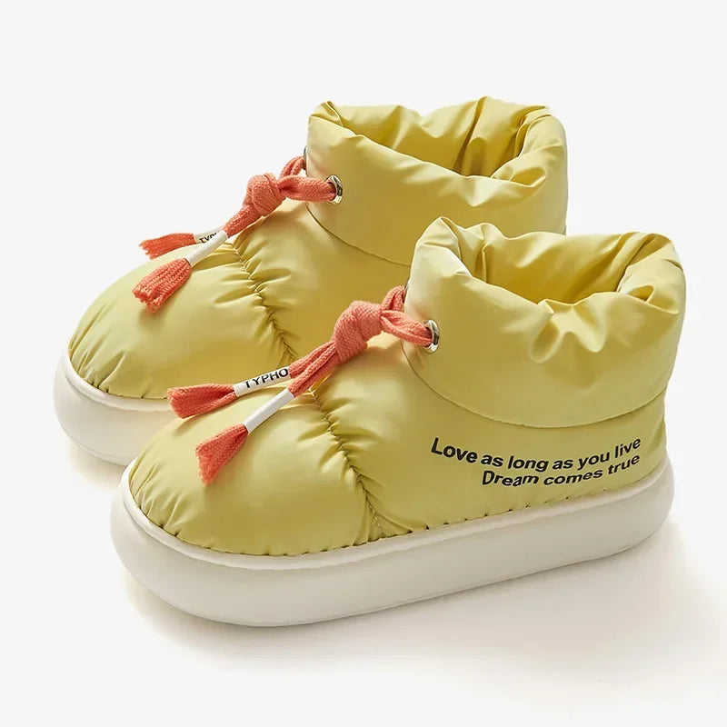 Women New Warm Snow Boots Women Waterproof Winter Sports Cotton Boots Comfortable Thick Bottom Plush Lining Cotton Padded Shoes