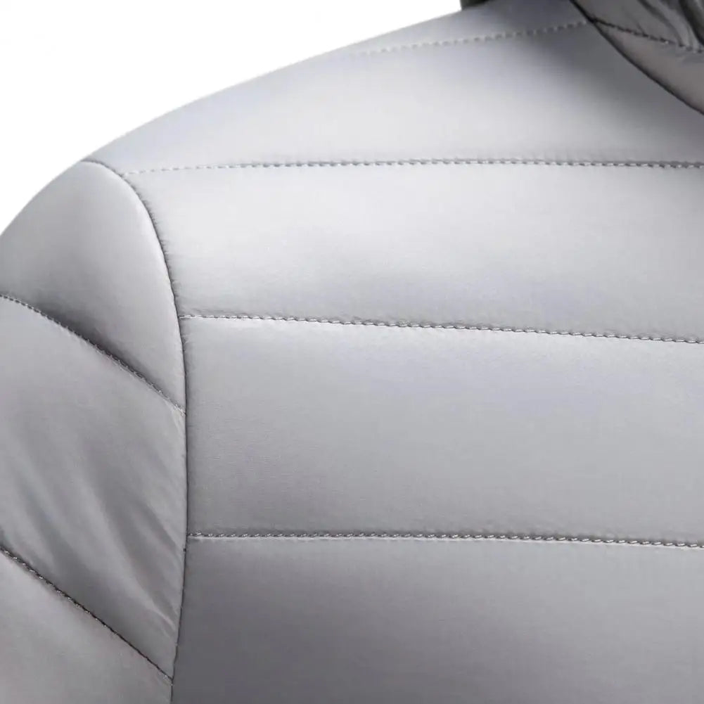 Winter Men Coat Hooded Cotton Padded Warm Windproof Parka Cotton-padded Zipper Closure Lightweight Male Down Coat Sports Clothes