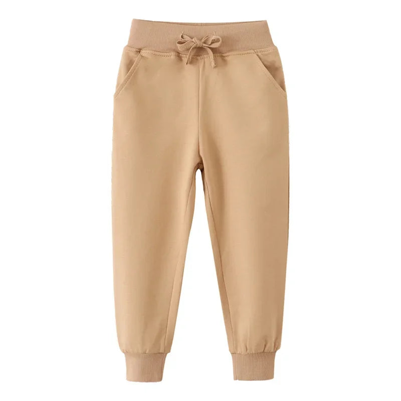Jumping Meters 2-7T Yellow Children's Trousers Pants Plain Hot Selling Boys Girls Sweatpants Kids Sweatpants