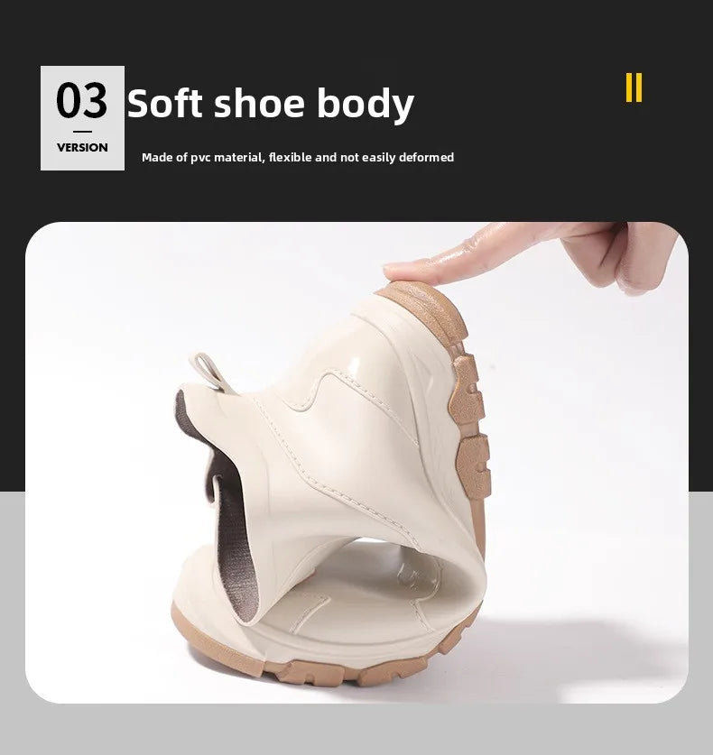 Botas de lluvia para hombre, ideales para primavera y otoño. Botas de goma resistentes e impermeables. Botas de lluvia de invierno con forro polar para hombre. Tallas grandes. Calzado de protección laboral.