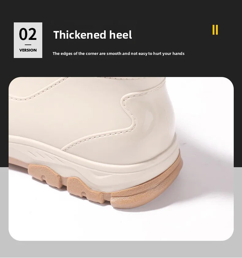 Botas de lluvia para hombre, ideales para primavera y otoño. Botas de goma resistentes e impermeables. Botas de lluvia de invierno con forro polar para hombre. Tallas grandes. Calzado de protección laboral.