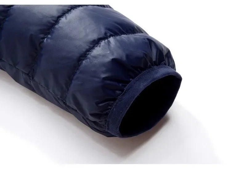 2024 Fall And Winter New Collar Lightweith Warm Down Jacket Royal Blue Black Gray Green Male Down-Filled Coat  Large Size Does N